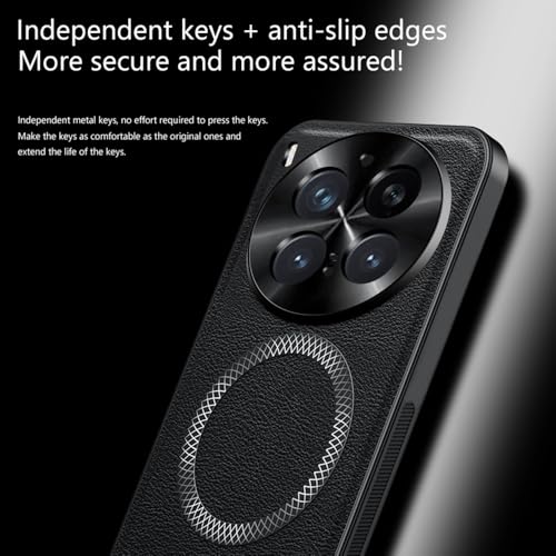 Image of for vivo X300 Pro 5G Magnetic Case PU TPU PC Phone Back Cover with Metal Lens Frame - Brown