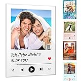 ABMESSUNG - Die Maße des Song Cover Bild sind von ca. 21 x 15 cm bis 42 x 30cm wählbar. Die Stärke der Echt Glas- oder Acrylglasplatte beträgt 3mm