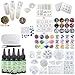 Produktbild Kristallklarer UV-Epoxidharz 5pcs mit 24 Formen Kit für Herstellung von Schmuck-Geschenken von Hand DIY-Handwerk, 3 Dekorationssatz Getrocknete Blumen Holographic Pailletten + Mini Lampe & Pinzette