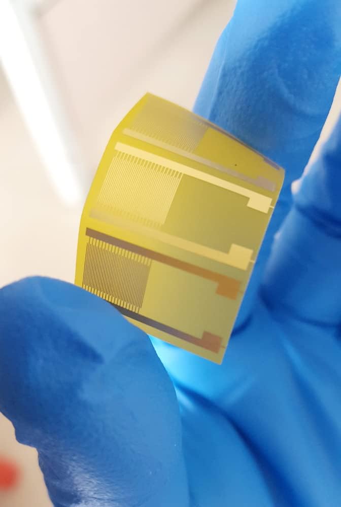 6pcs 100 ? M-flexible interdigital electrode IDE capacitive array medical gas sensitive humidity sensitive biosensor chip PI