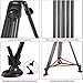 VILTROX VX-18M Professional Aluminum Alloy Heavy Duty Video Camera Camcorder Panorama Tripod with Fluid Drag Head for DSLR Video Recorder,188cm/74 inch