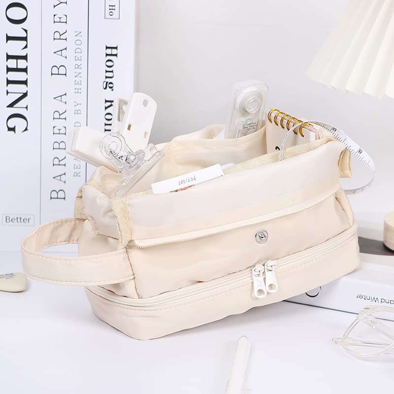 Image of Storio Pencil Box Pouch for School Kids Girls & Boys Aesthetic | Cute Stationary Compass Box Case Organiser | Color As per Availability