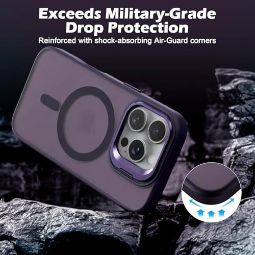 Coque iPhone 13 Pro Max antichoc rigide légère violette avec béquille photo - 7