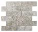 Silverado Gray Marble 2 X 6 Split-Faced Brick Mosaic Tile - 6" X 6" Sample
