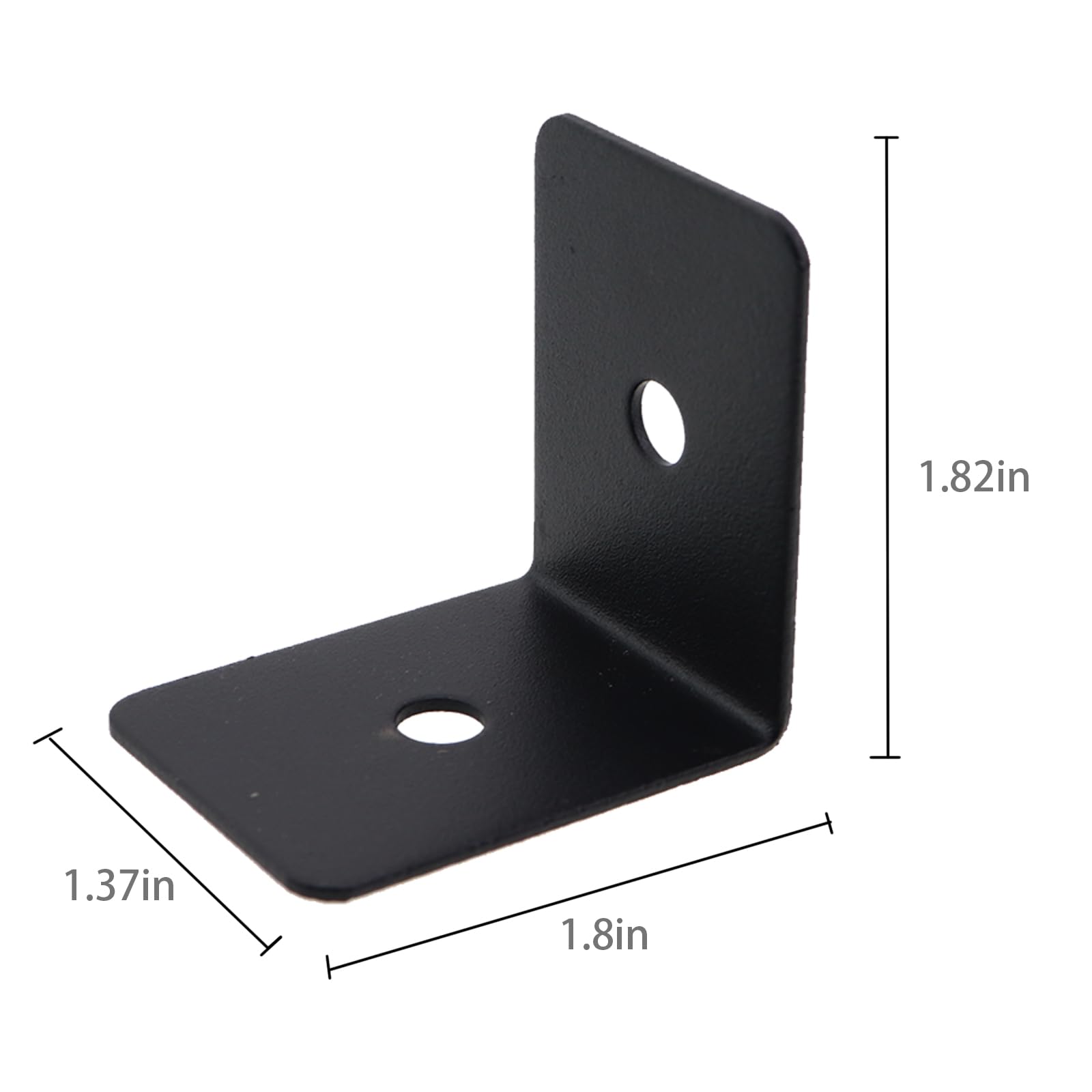 Caishun 4PCS Furniture Metal Corner Protectors with Screws 1.5mm Thick Iron Black Decorative Corner Bracket Plank Table Chair Cabinet Wardrobe Connector Angle Code Holder