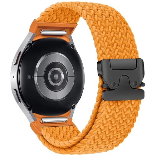 [�����ȓX] �p���V���[�g�o���h �ɓK��Samsung Galaxy Watch 7 6 5 4 FE 40mm 44mm/5 Pro 45mm �҂ݍ��݃R���A�u���X���b�g Watch6 Classic 47mm 43mm �X�g���b�v(Orange)