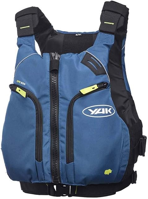 Yak Kayak & Kayaking - Xipe 60N Kayak Dinghy Sailing PFD Buoyancy Aid for Watersports - Blue - HIGH CUT LOW PROFILE DESIGN