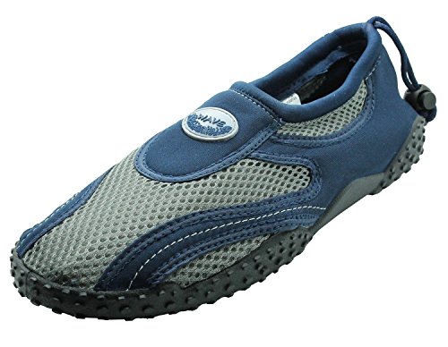 Men's 'Wave' Aqua Shoes Navy/Grey 9