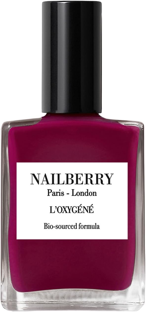 – L'Oxygéné Oxygenated Nail Lacquer | Raspberry, 14 ml | Polish for a Healthier Manicure & Long Lasting Colour | 21-Free, Vegan, Halal, Cruelty & Gluten Free