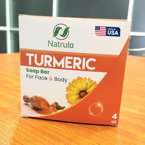 All natural turmeric soap bar with natural ingredients made in