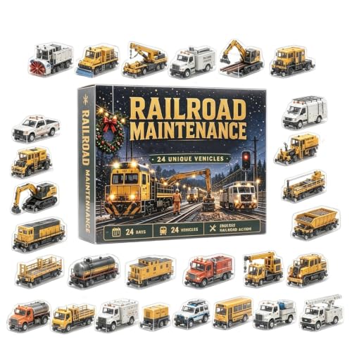 Calendrier de Noël compte à rebours 2D acrylique 24 entretien ferroviaire – vue 8