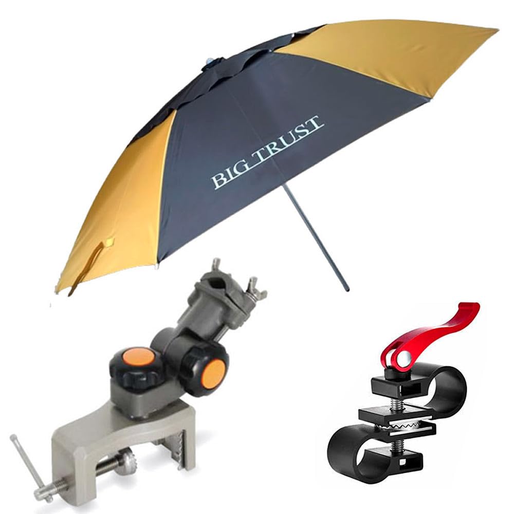 ダイシン BIG TRUST パラソル ストレート 100 イエローゴールド×ブラウン 角度チェンジャー付 ＆ ベルモント パラソル万力ダイキャスト 2点セット (ori-parasol13)｜ヘラブナ へらパラソル フナ 鮒 釣り 暑さ 日除け 夏 日差し 傘 カサ Amazon.co.jp: ダイシン BIG TRUST パラソル ストレート 100 イエロー