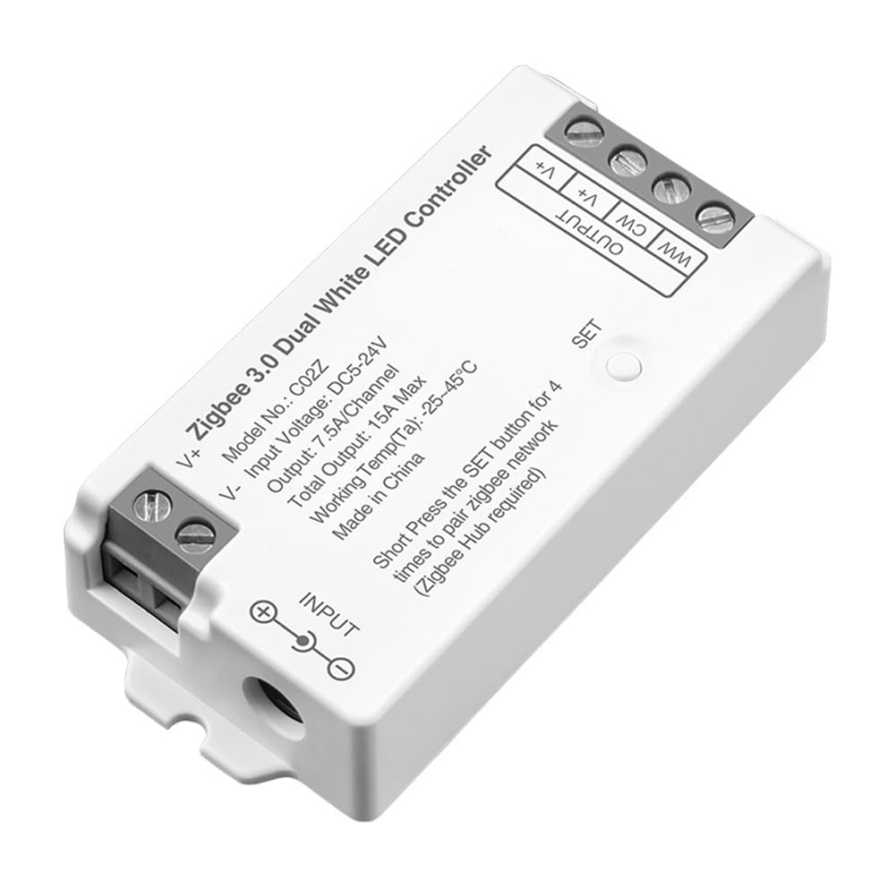 UDSKNV[KSL C02Z Zigbee 3.0 Dual White LED Light Strip Controller Bluetooth Mobile APP Smart Voice Control