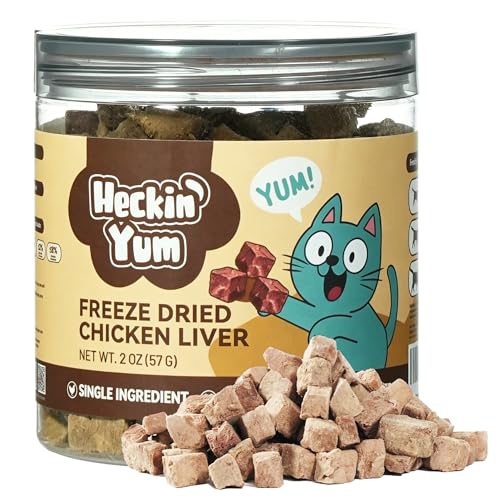 Freeze Dried Chicken Liver Cat Treats Single Ingredient Food Topper 2 oz