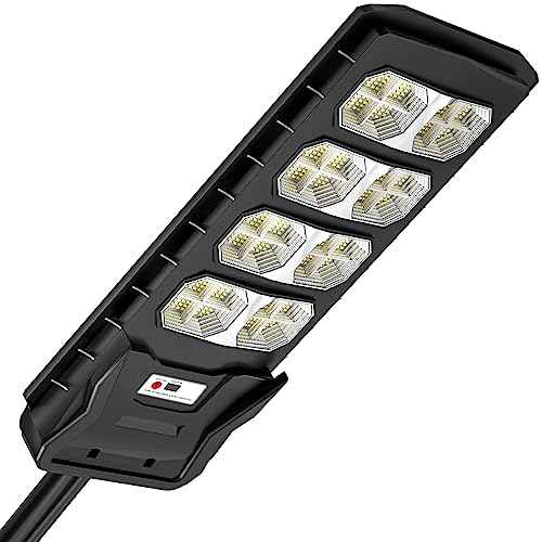 wudor 3600W-2 Packs Solar Street Lights Outdoor Waterproof, Dusk to Dawn LED Street Light Solar Powered, Wide Angle Lamp with Motion Sensor and Remote Control,for Parking lot ect by wudor - Used condition - US$157.77