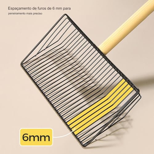 Scooper de cocô de frango, Scooper de galinheiro,Pá peneiradora removível com longo - Ancinho de gal