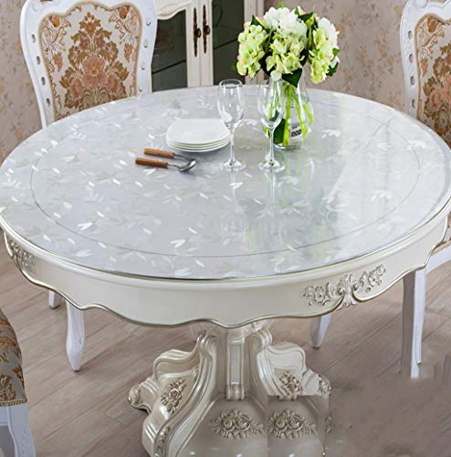 Nappe ronde imperméable PVC cristal plaque transparente table salon hôtel