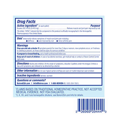 Boiron Bryonia 30C Homeopathic Medicine For Relief From Joint Pain, Muscle Aches, Arthritis Pain, And Muscle Or Joint Stiffness - 80 Count (Pack Of 3) #TOP5