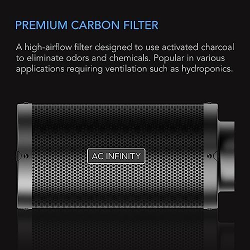 AC Infinity Air Carbon Filter 6"mit Premium Australian Virgin Charcoal, für Inline-Kanalventilator, Geruchskontrolle, Grow Rooms