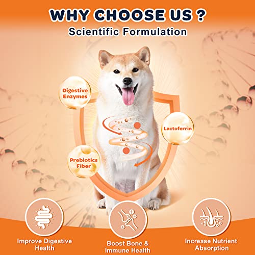 Glucosamine for Dogs, Joint Supplement for Dogs, Chondroitin, Omega-3, MSM, Hemp, Turmeric for Pain Relief, Dog Joint Supplement with Calcium for Bone Health, 120 Chicken Flavored Crunchy Chews