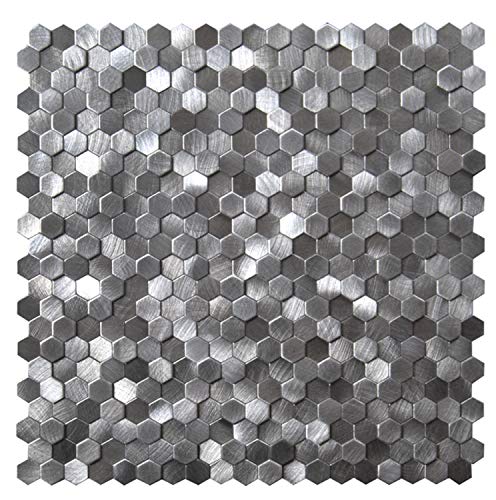 KASARO Gray Hexagon Penny Tile