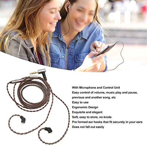 Cable Reemplazo Earphone Dpofirs con Mic 0.78mm miniatura 3