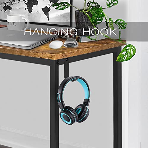 Lufeiya Home Office Desks 47 Inch Desk For Bedroom Modern Simple Student Study Table 48 Vintage Writing Computer Desk, Rustic Brown #TOP5