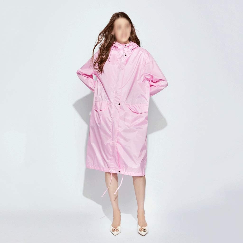 Long Raincoat Women Poncho Waterproof Outdoors Tour Rain Coat Poncho Jacket Cloak Female Raincoat Impermeables(L)