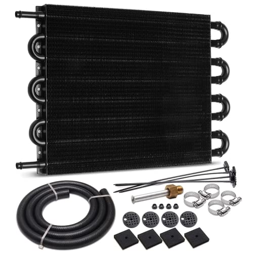Piodelo Kit de resfriador de óleo de transmissão de 5/40.6 cm, tubo ultra-frio de 8 passagens e kit