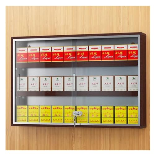 Étagère à cigarettes en aluminium avec serrure pour aménagement chic de supérette