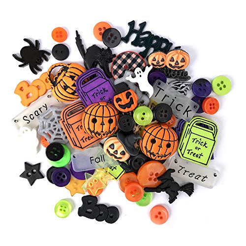 Buttons Galore and More Collection Round Novelty Buttons & Embellishments Based on Variety of Themes, Holidays and Seasons for DIY Crafts, Scrapbooking, Sewing, Cardmaking and Other Projects – 50 Pcs