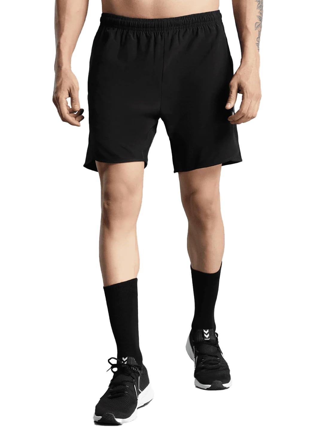 Kuro Solid Regular fit Polyester Shorts for Men with Zipper Pockets Comfortable Breathable Fabric Stretchable for Everyday Use Ideal for Yoga Training Gym Running or Performance-image-17