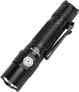 ThruNite TN12 Pro Rechargeable LED Flashlight 1900 Lumens 380 Meters Throw with Side/Tail Switch Lock Function Memory Function Six General Modes USB-C Charge for Outdoor Survival Bushcraft Gear (CW)