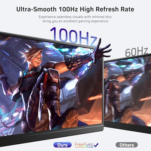 Image of MNN 18.5 inch 100Hz FHD IPS USB-C HDMI Portable Gaming Monitor