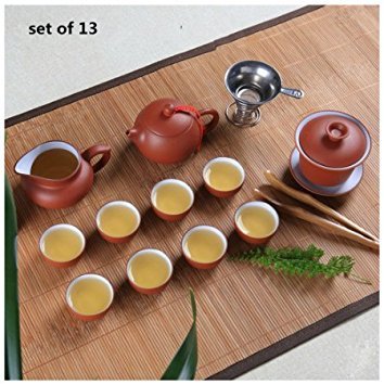 China Ceramic Tea-pot/Glass Gaiwan Kung Fu Tea Set，Ceramic Teapot ，Chinese Tea Cup，Teapot (Brown)