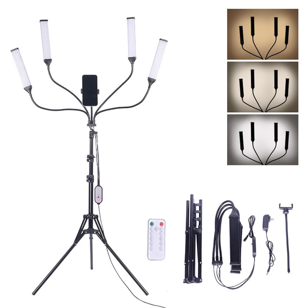 Four Arm Live Broadcast Fill Light with Universal Angle Adjustment for Selfie Photography-image-48