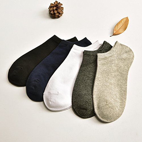 Men Ankle Socks Low Cut Causal Socks No Show Invisible Socks Pack 5 Pairs2