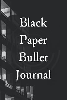 Black Paper Bullet Journal 6''x9'': Arts, Music & Photography, Art, Drawing, Books, Sports & Outdoors, Baseball, Arts & Photography, Drawing, Pencil, & Personal Development, Personal Development