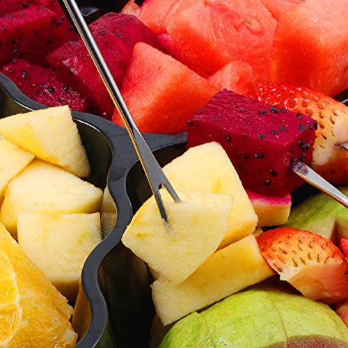 Osaladi Fondue Fork Smores Sticks Stainless Steel With Heat Resistant Handle 8Pcs For Roast Meat Chocolate Fountain Dessert Cheese Marshmallows Random Color #TOP4