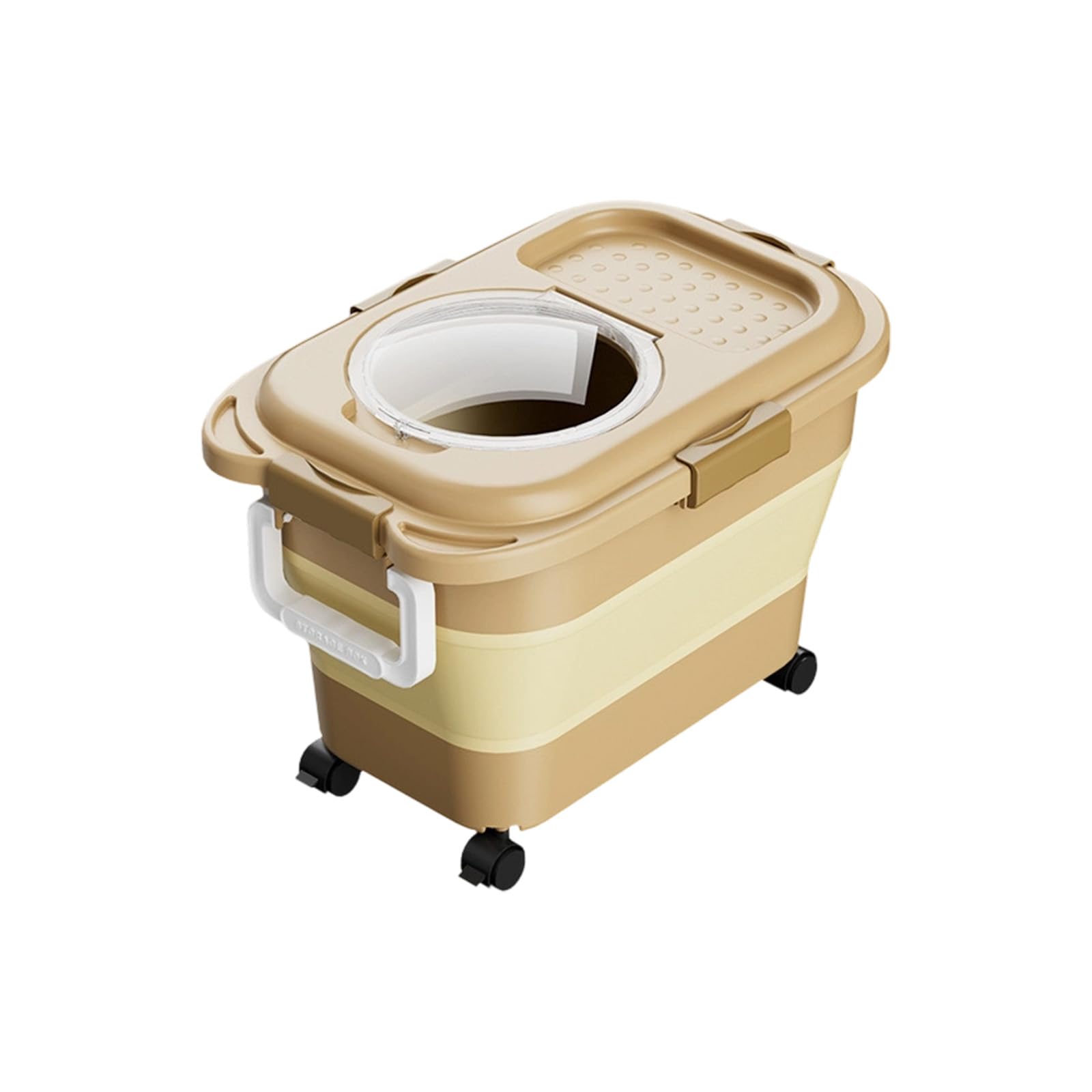 Large Capacity Rice Bucket Space Saving Kitchen Grain Organizer Countertop Dustproof Food Storage Container Rice Storage Container with Lid