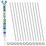 24 PCS 8/32 Inch M4 Threaded Rods Studs with Hex Nuts, 12 PCS 300mm Long M4 Stainless Steel Fully Ro