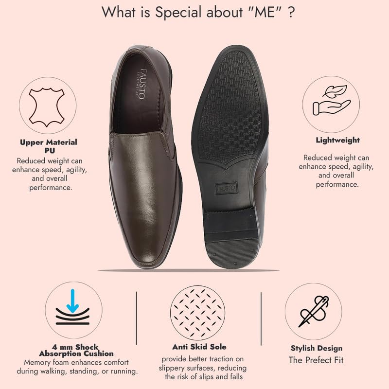 Image of FAUSTO Men Formal Pull-On Shoes