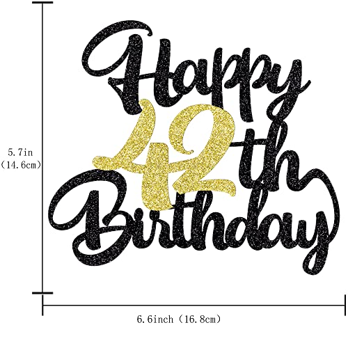 Image of 42th Happy birthday cake topper happy birthday cake decoration 42th birthday party decoration gift plugin (42)