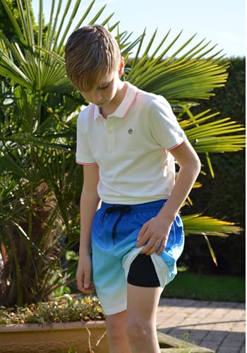 Image of Cozople Boys Swim Trunks Compression Liner Swim Shorts Quick Dry Bathing Suit with Boxer Brief Swimwear 2-20T