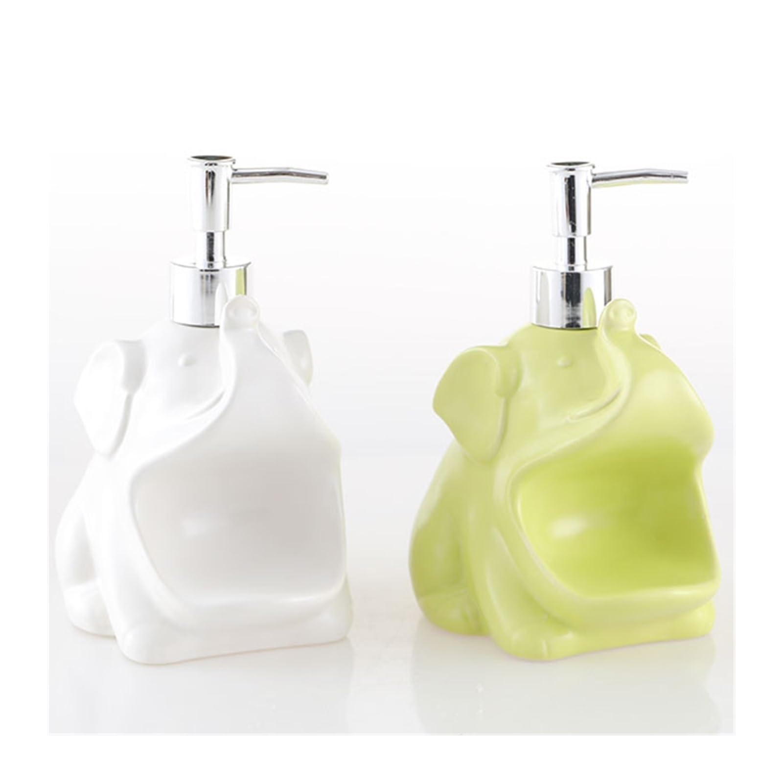 Dispenser di Sapone Dispenser di sapone a forma di elefante, pompa for sapone a tinta unita, bottiglia di sapone in ceramica for detersivo for piatti, shampoo da bagno e altro (600 ml/20,29 once) disp