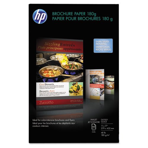 HP - Inkjet Brochure/Flyer Paper, 98 Brightness, 48lb, 11 x 17, White, 150 Shts/Pk CG932A (DMi PK