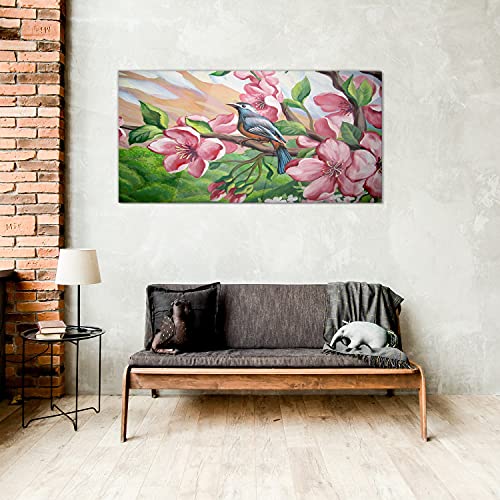 Tableau en verre trempé facile à nettoyer Coloray fleurs 100x50 - 4