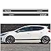 QWASZX Calcomanías de Falda Lateral de Puerta de Coche para Kia Ceed, Pegatinas de Rayas Deportivas de Carreras, Accesorios de decoración de Estilo Impermeable de Vinilo 2 uds