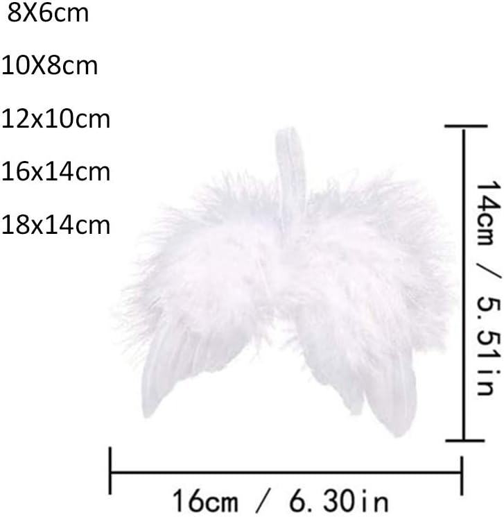 10Pcs White Vintage Feather Wing Christmas Tree Ornament Dangle Drop Chic Angel Christmas Tree Decoration Hanging Ornament Home/Party/Wedding Ornaments : Home & Kitchen