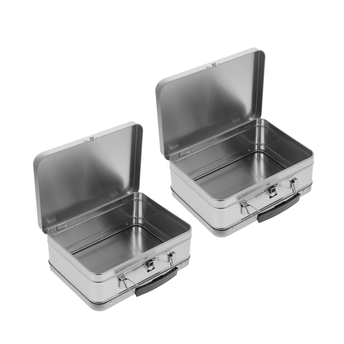 DECHOUS 2pièces Boîte Métal Portable Style Rétro Pour Déjeuner Ou Collation Extérieur Avec Fermeture Sécurisée Et Capacité